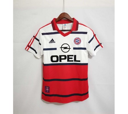 Bayern Munich 98/01 Away White&Red Soccer Jersey